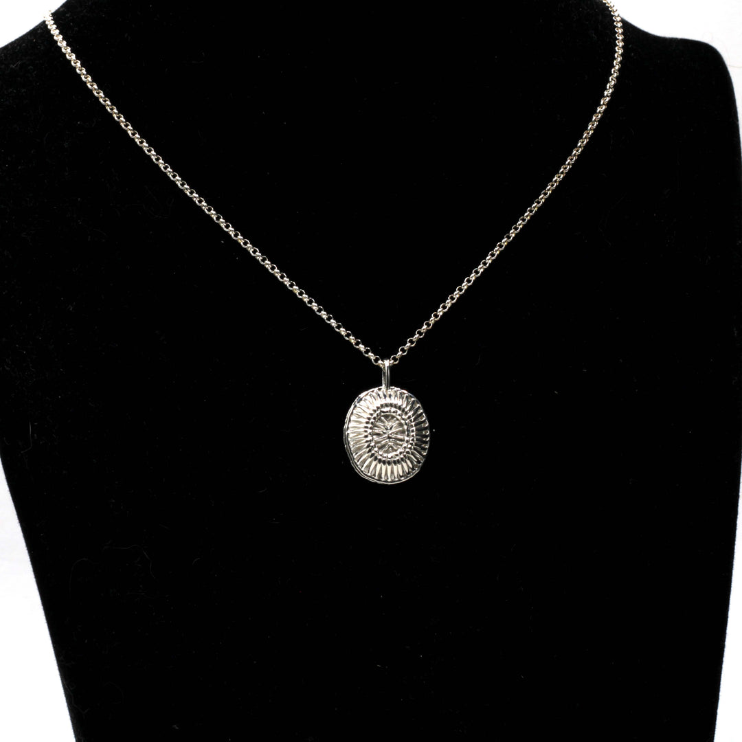 small ehux (emiliania huxleyi) pendant in silver