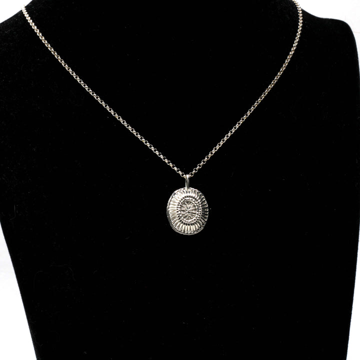 small ehux (emiliania huxleyi) pendant in silver