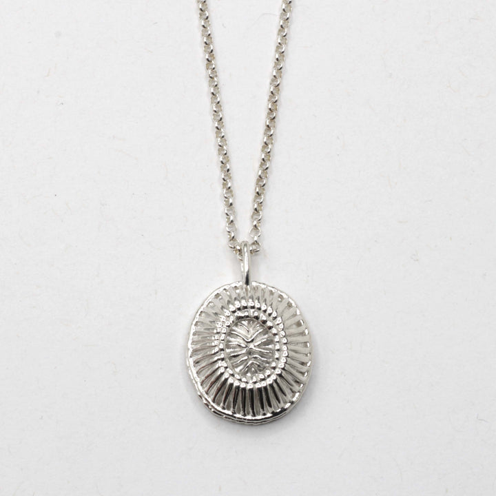 small ehux (emiliania huxleyi) pendant in silver