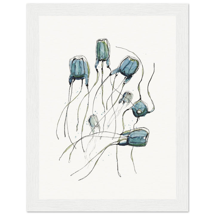 box jellyfish framed print by ontogenie