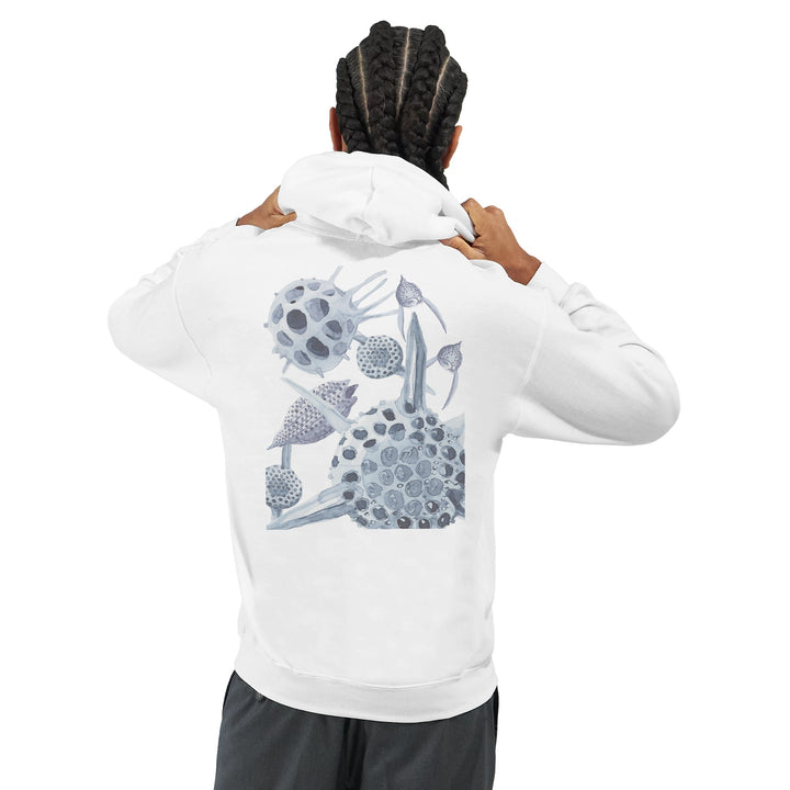 radiolaria white hoodie