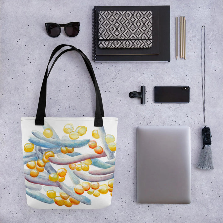 gut microbiome tote bag by ontogenie