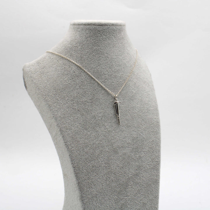 pipette pendant in silver by ontogenie