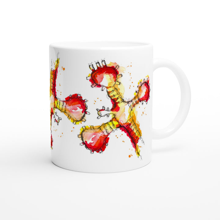 transfer RNA mug abstract print on white ceramic mug