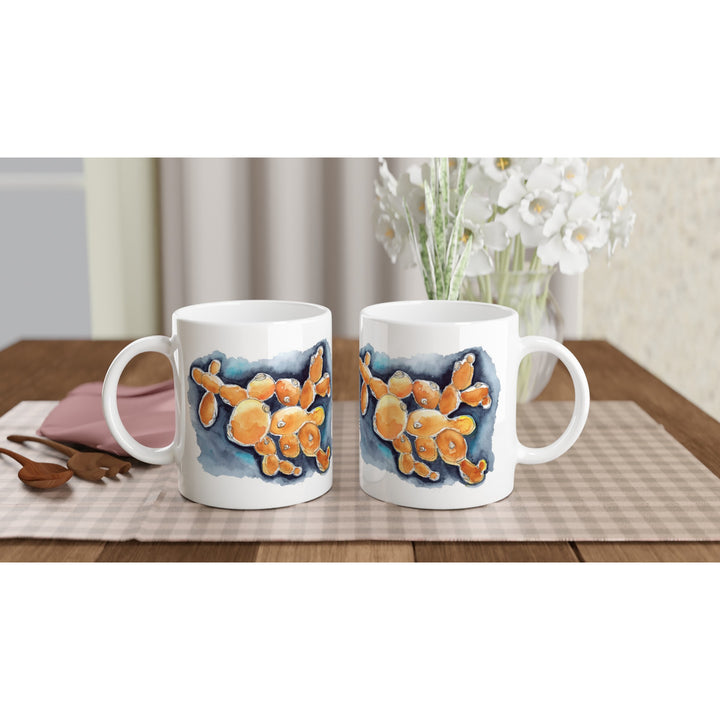budding yeast watercolor design on mug by ontogenie