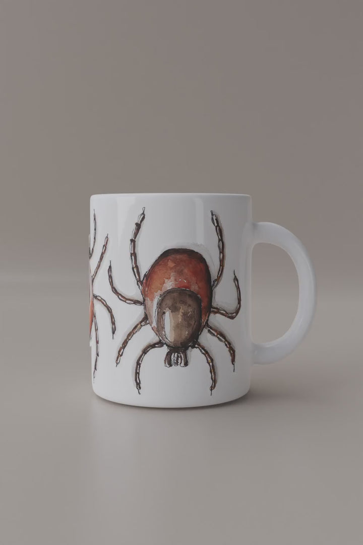 ixodes tick mug rotation video by ontogenie