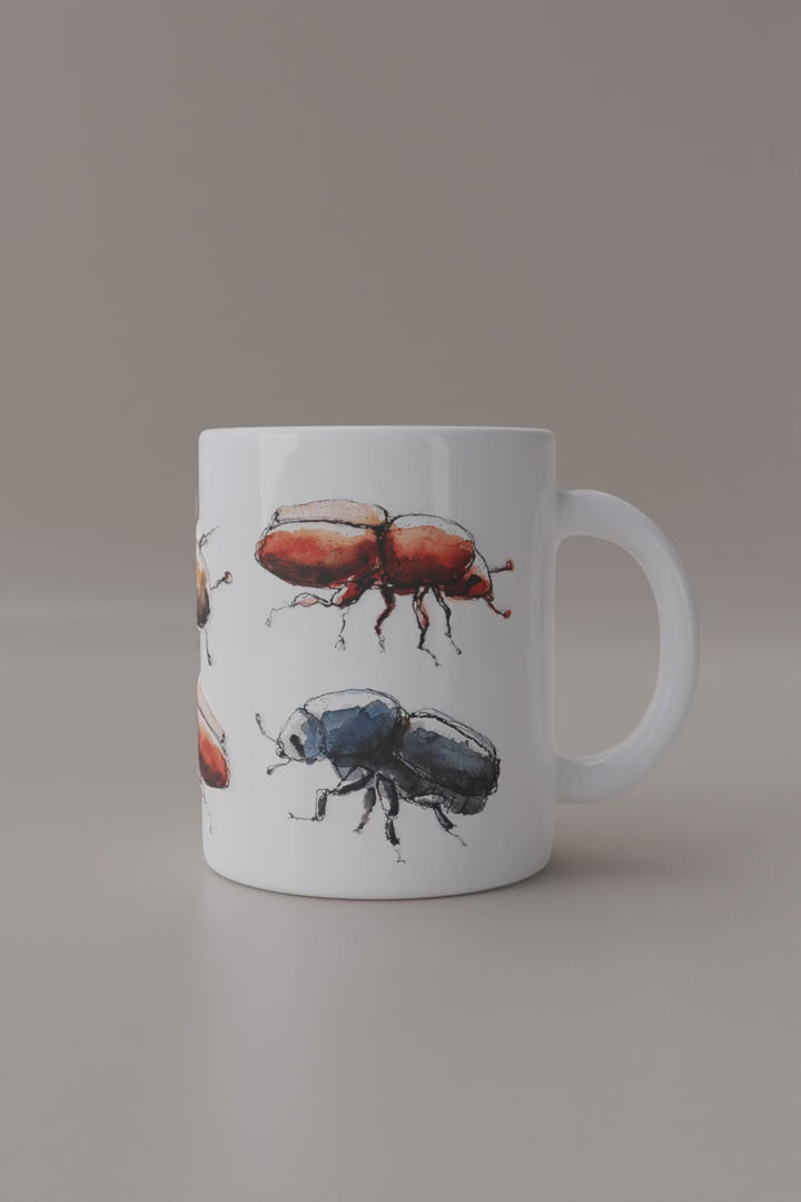 bark beetle mug rotation video by ontogenie