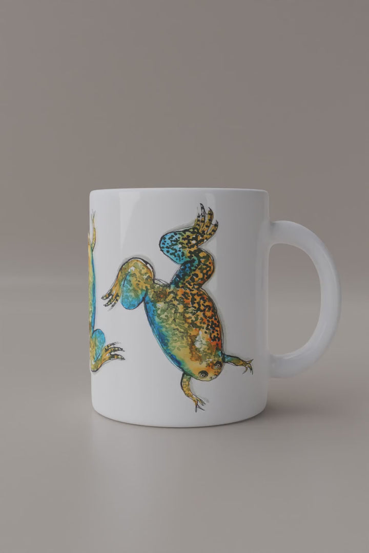 xenopus african clawed frog mug rotation video by ontogenie
