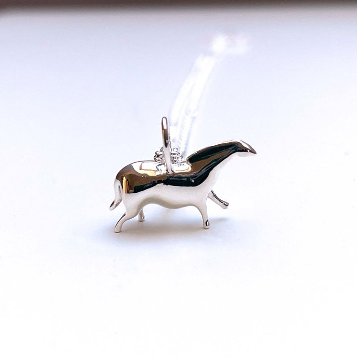 paleolithic horse in solid sterling silver