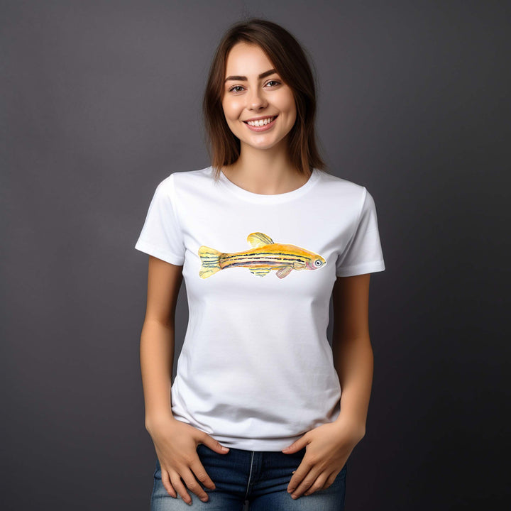 zebrafish watercolor t-shirt by ontogenie
