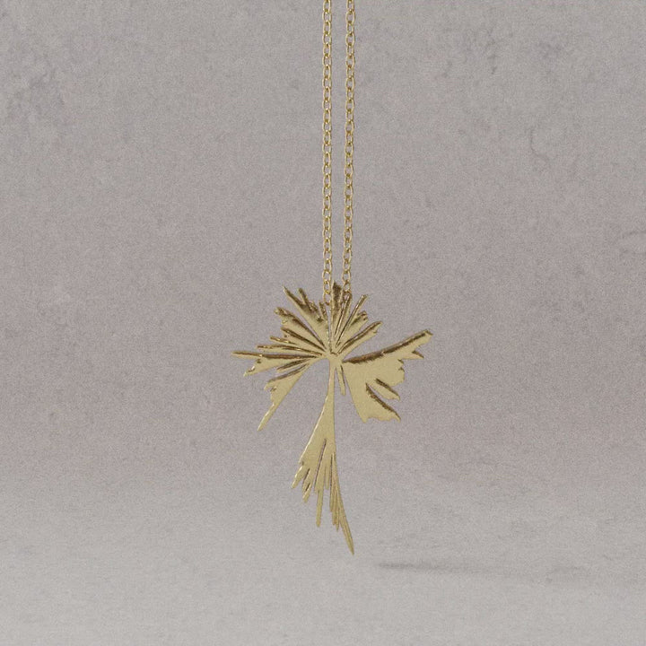 phylogenetic tree pendant 14K gold plated brass rotation video