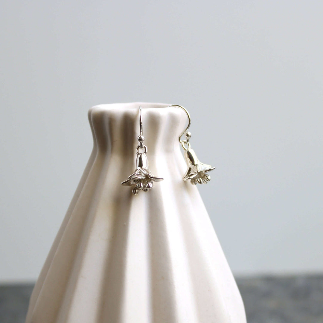 arabidopsis flower earrings sterling silver