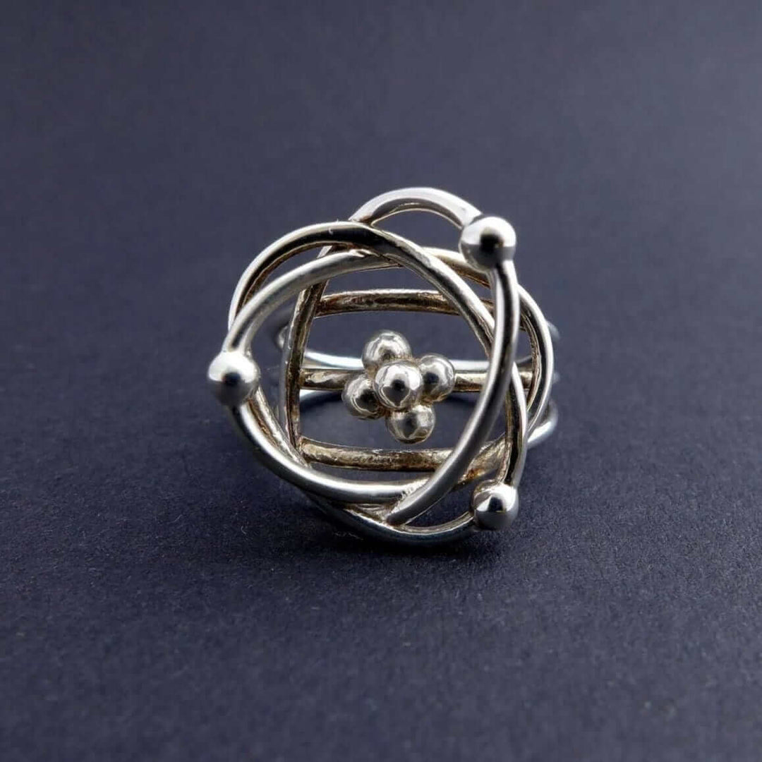 Atomic Model Ring [Ontogenie Science Jewelry] rutherford bohr model chemistry jewelry