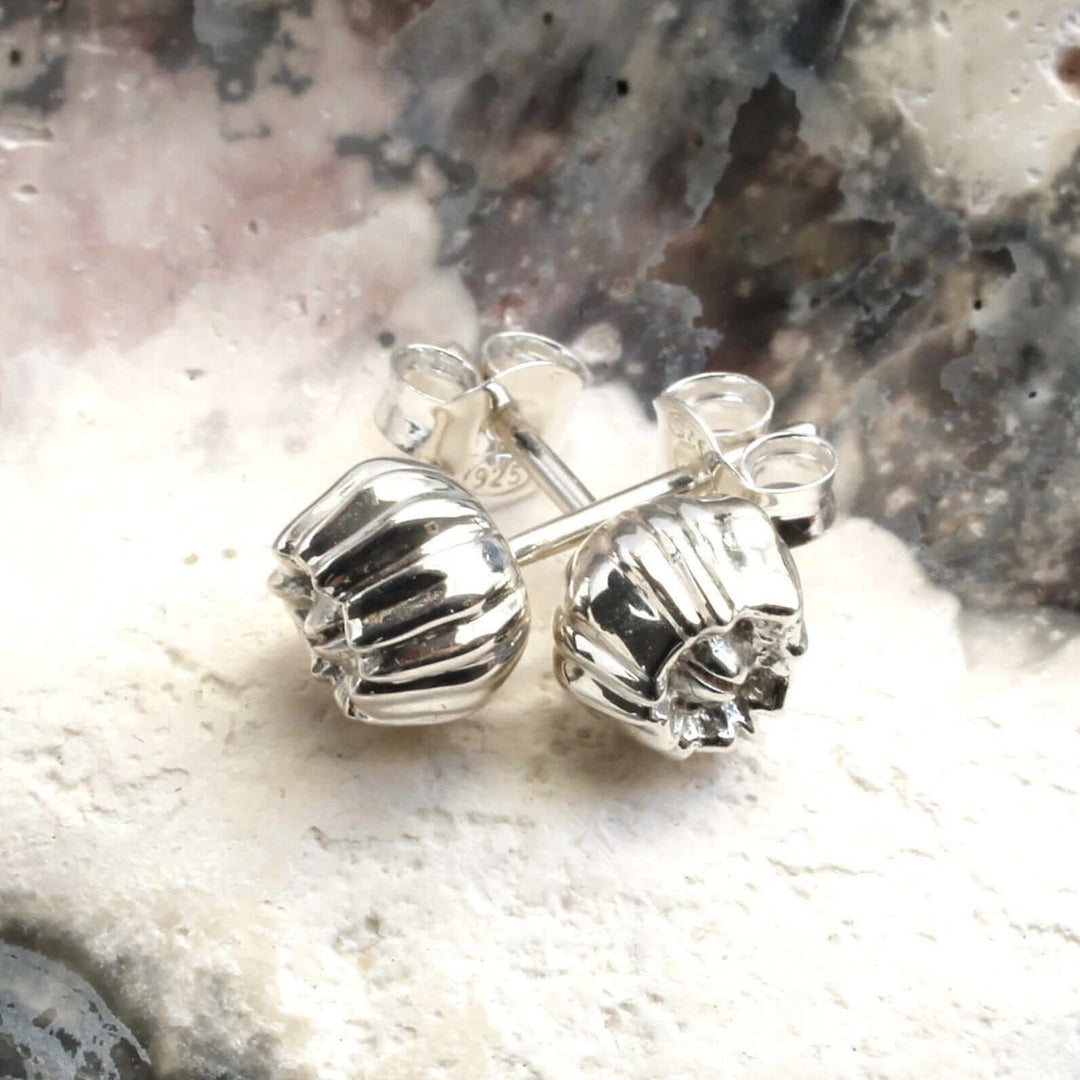 marine biology Barnacle Earrings in sterling silver by Ontogenie Science Jewelry