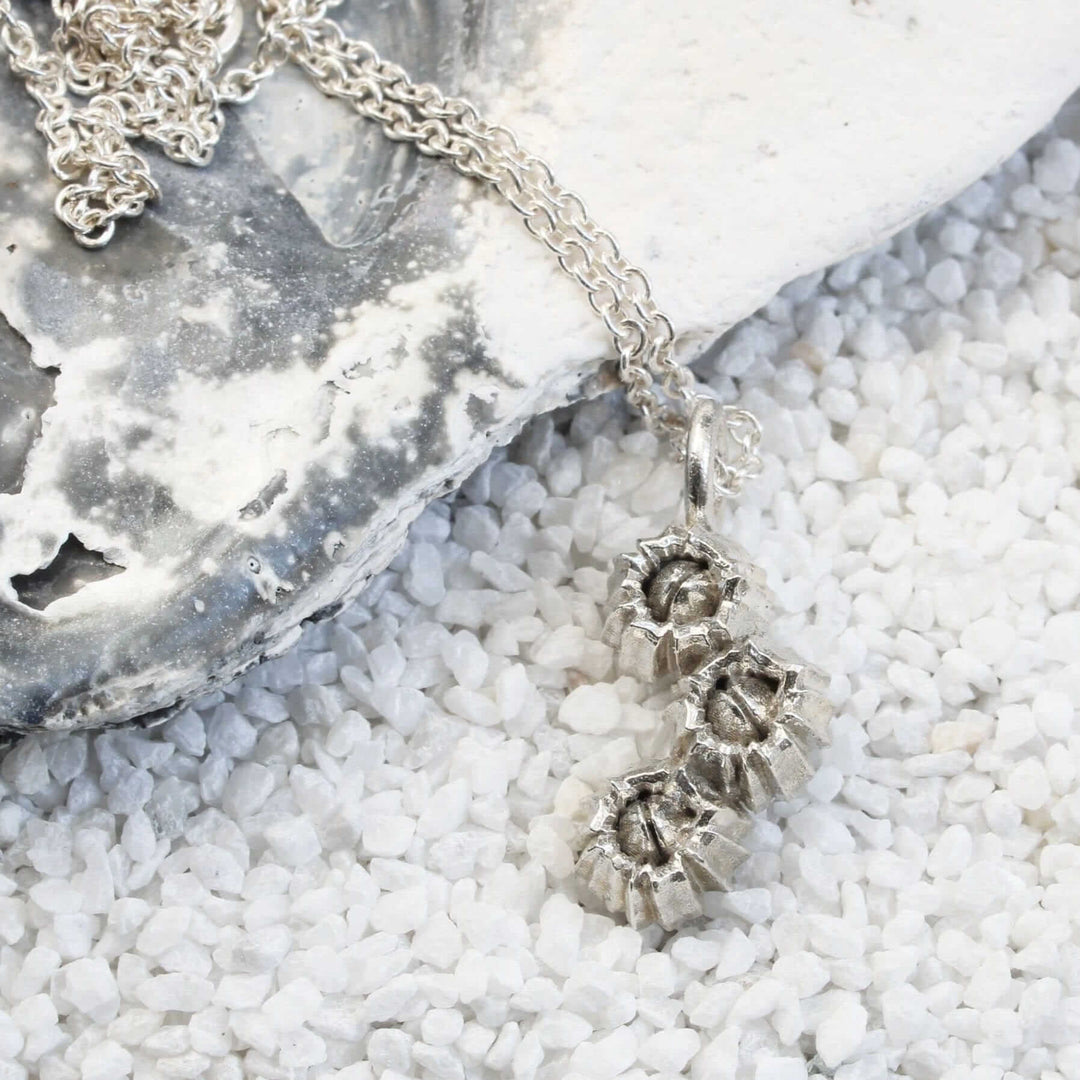 Barnacle Pendant in sterling silver marine biology jewelry by Ontogenie