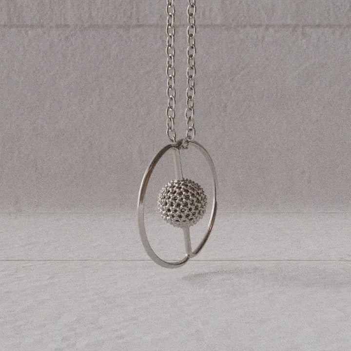 Saturnalis Radiolaria pendant sterling silver rotate video