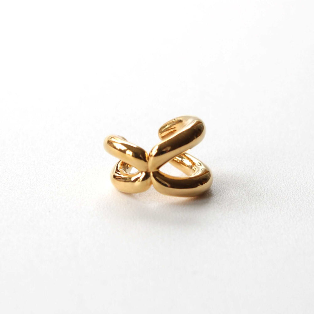 chromosome ear cuff in 14K gold plated brass ontogenie science jewelry