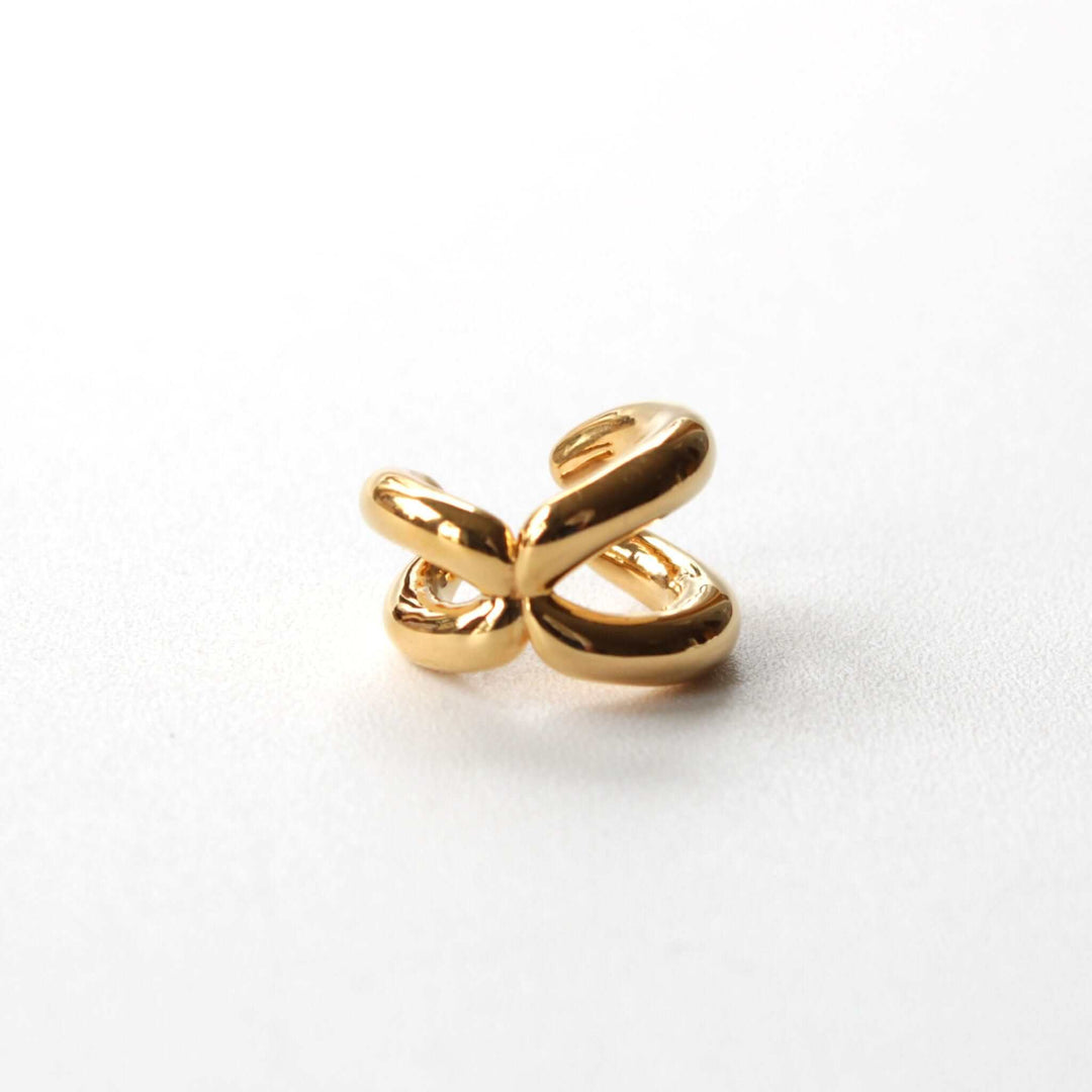 chromosome ear cuff in 14K gold plated brass ontogenie science jewelry