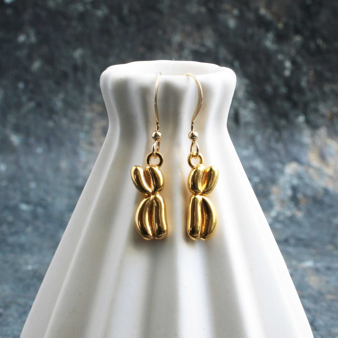 Chromosome earrings 14K gold plated brass Ontogenie Science Jewelry