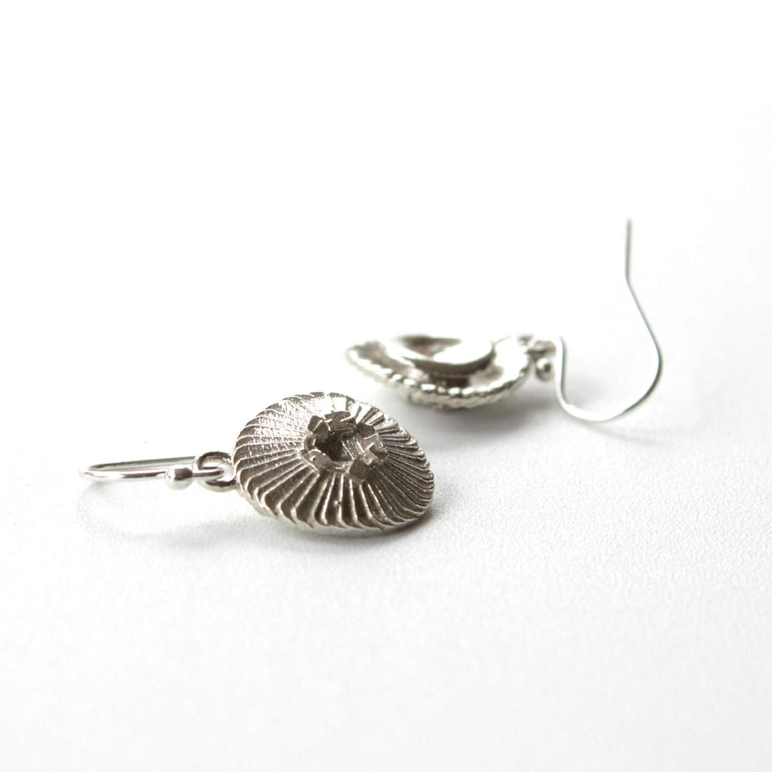 Coccolithus earrings sterling silver ontogenie science jewelry