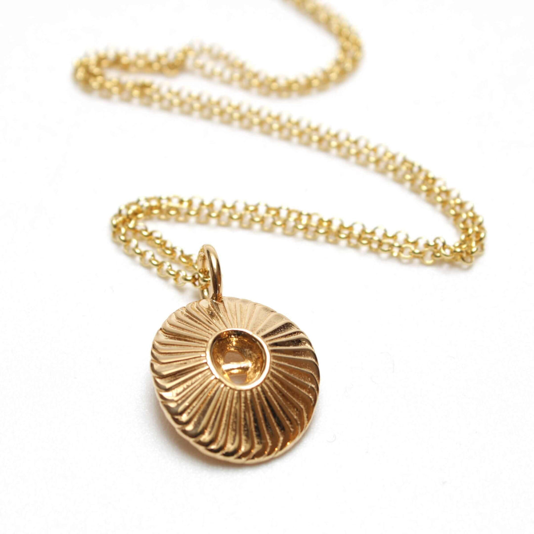Single Coccolith pendant marine biology jewelry Ontogenie
