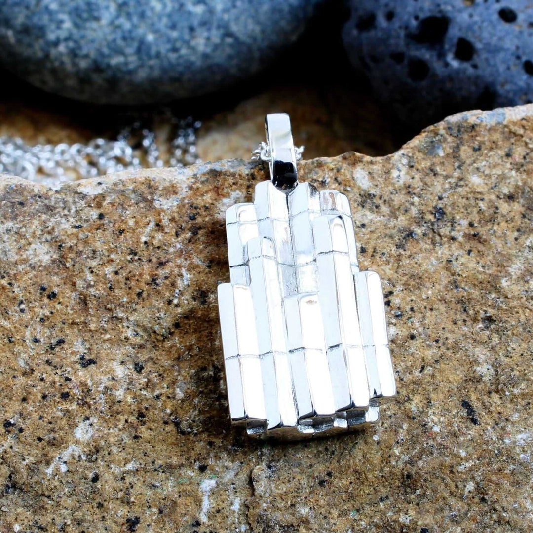 Columnar Basalt Pendant sterling silver Ontogenie Science Jewelry