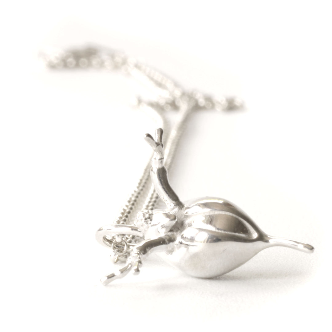 Daphnia water flea pendant in sterling silver by Ontogenie Science Jewelry