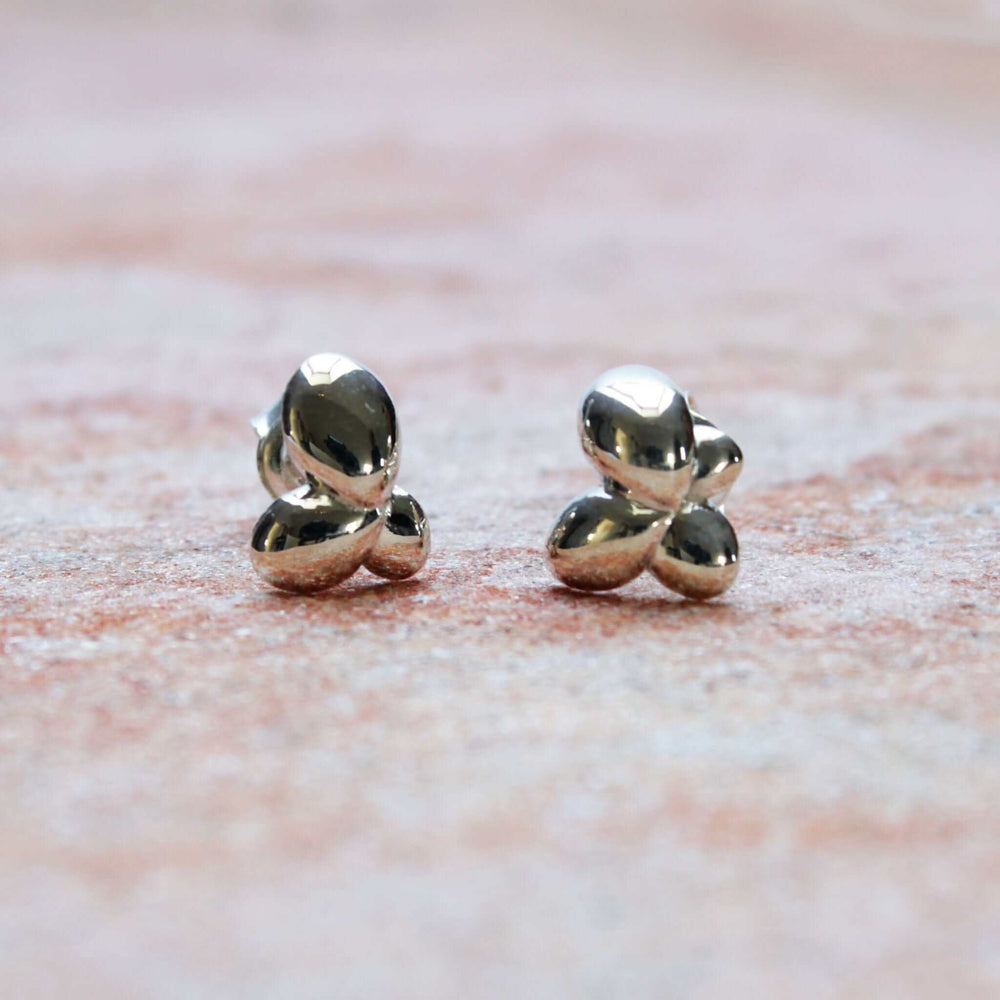 Duckweed Lemna minor earrings in sterling silver by Ontogenie Science Jewelry