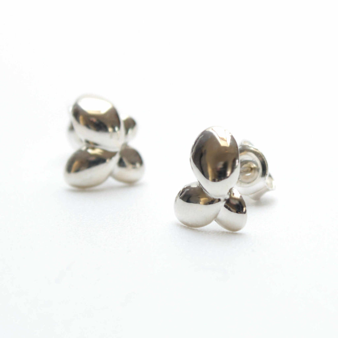 Duckweed Lemna minor earrings in sterling silver by Ontogenie Science Jewelry