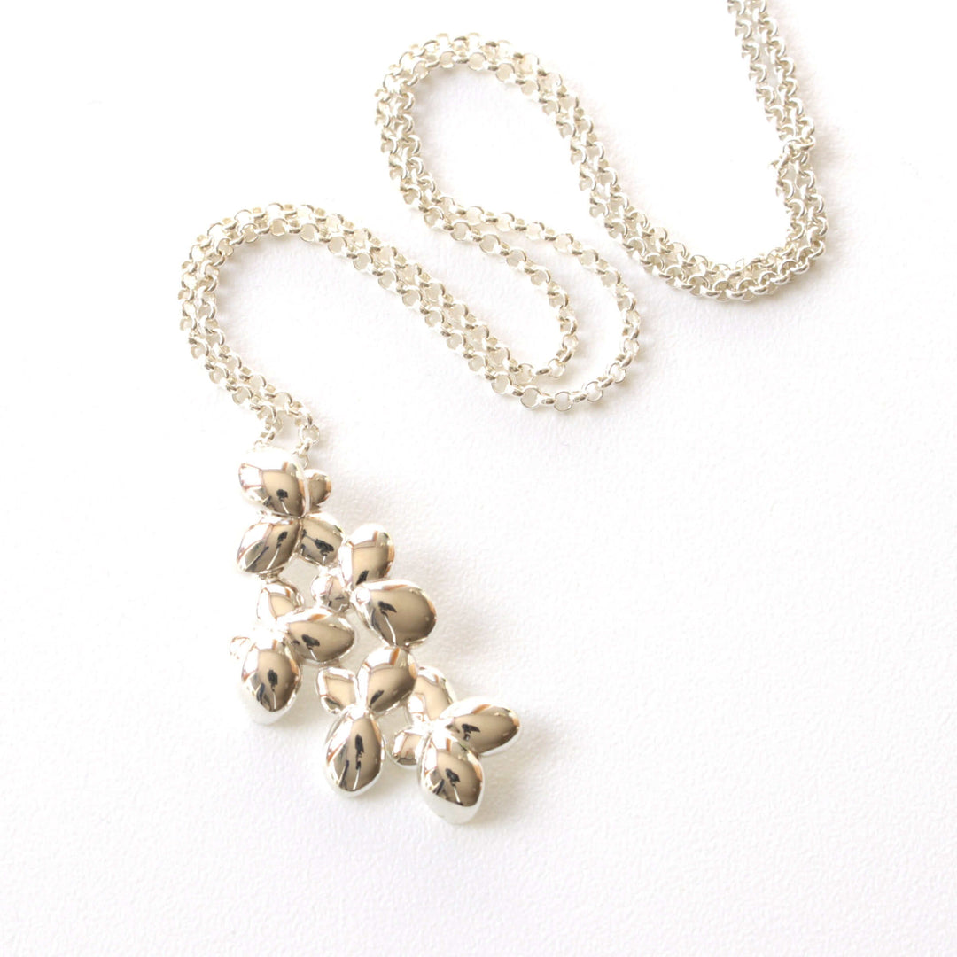 Duckweed Lemna pendant in sterling silver Ontogenie Science Jewelry