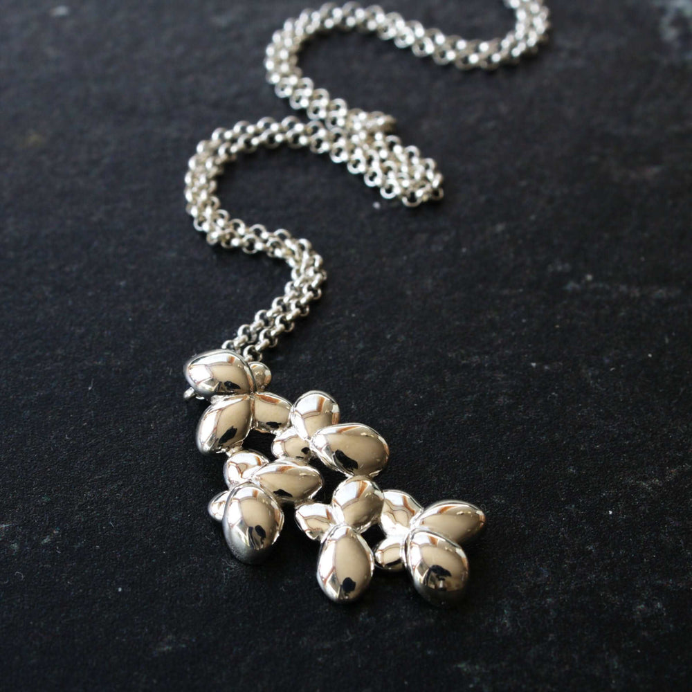 Duckweed Lemna pendant in sterling silver Ontogenie Science Jewelry