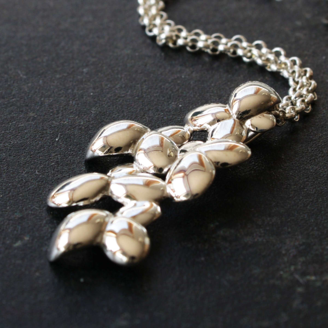 Duckweed Lemna pendant in sterling silver Ontogenie Science Jewelry