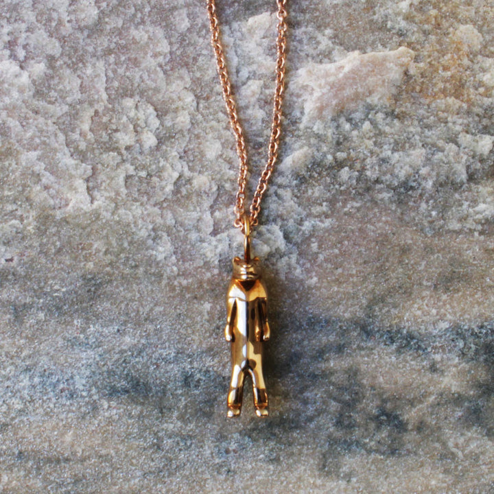 lion man pendant in bronze ontogenie science jewelry