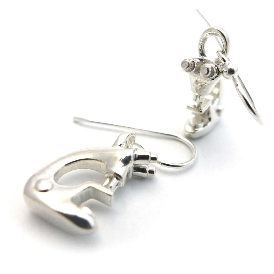 Microscope Earrings sterling silver [Ontogenie Science Jewelry] 