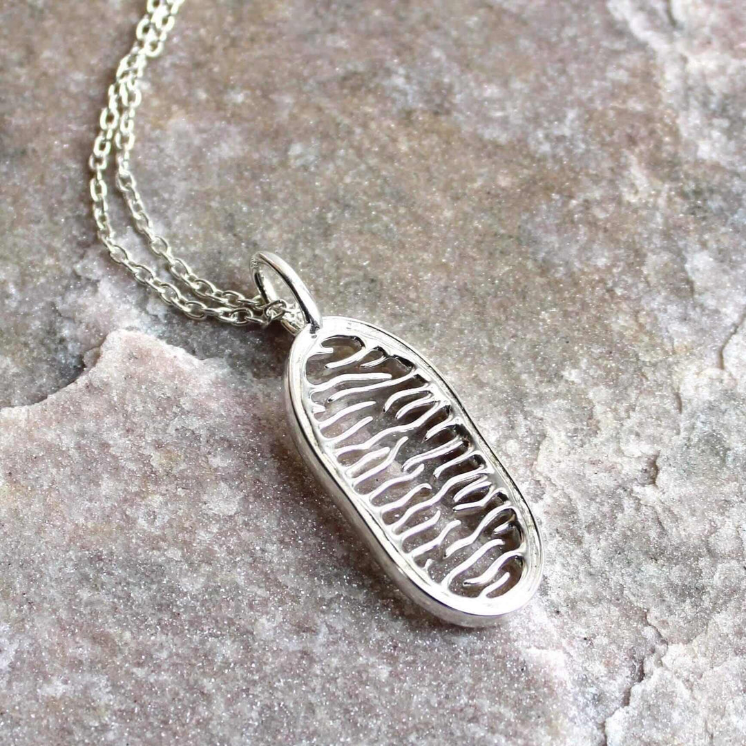 sterling silver mitochondrion cell biology pendant Ontogenie science jewelry