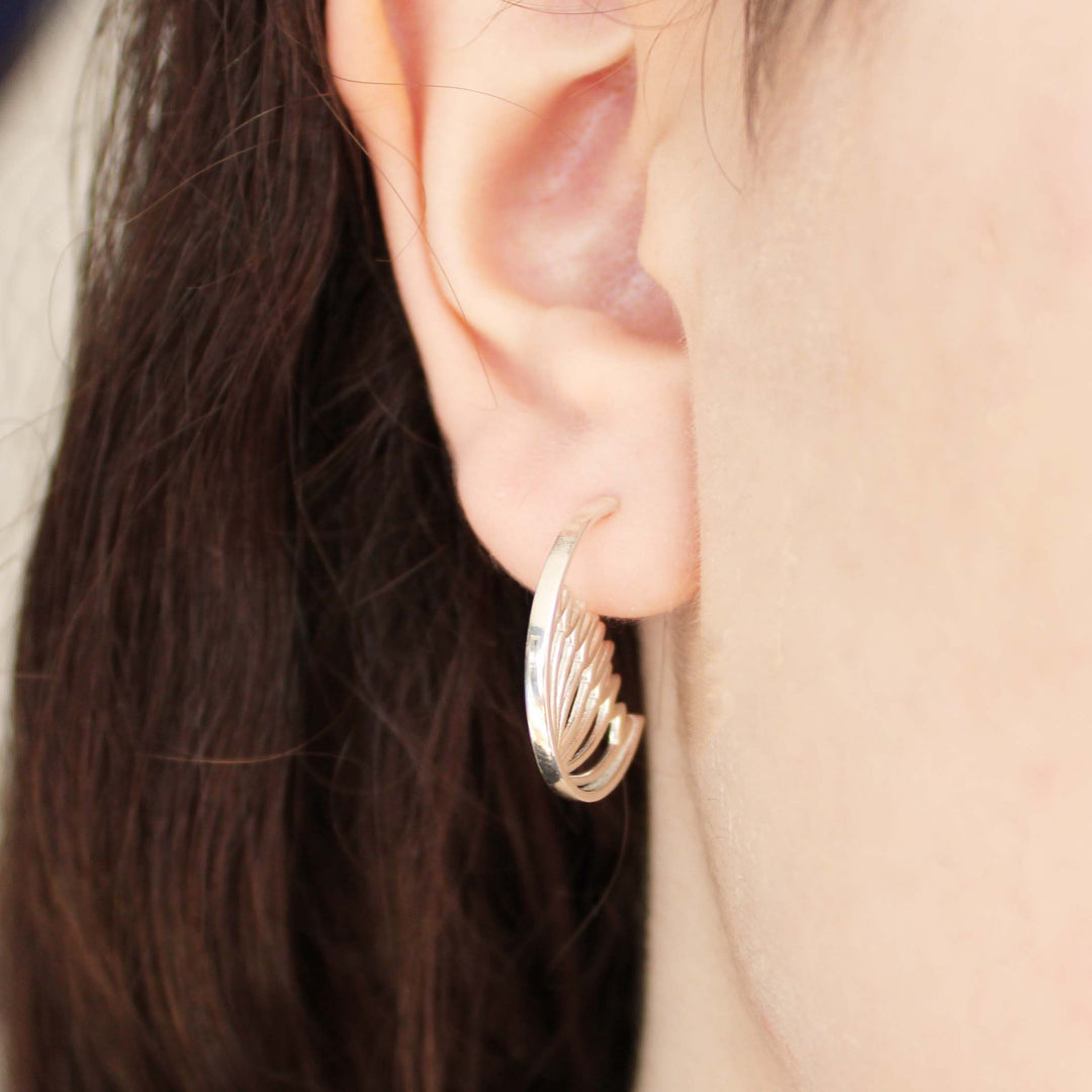 ag: Mitosis anaphase hoop earrings by ontogenie science jewelry