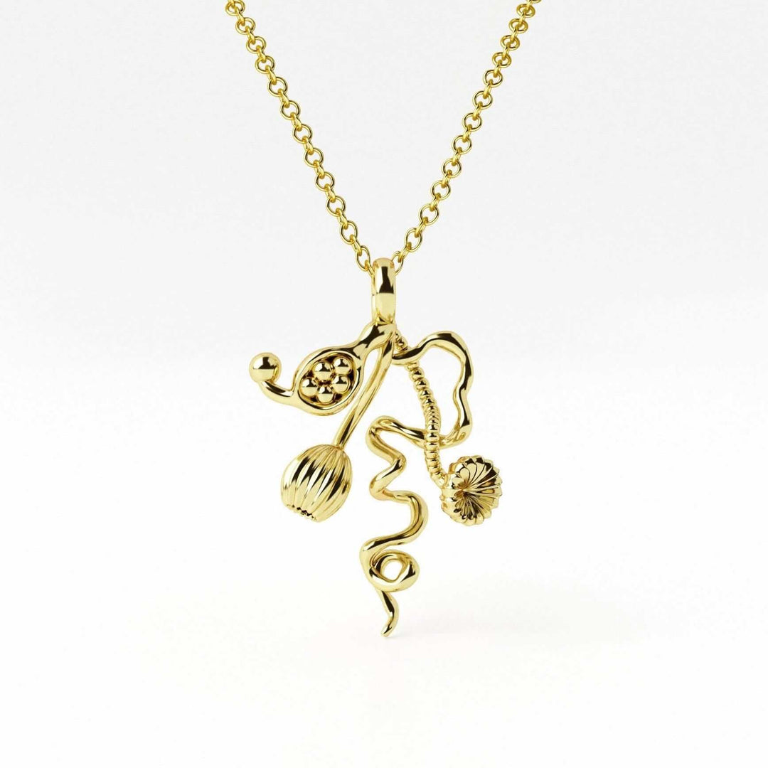 Opercularella Hydrozoan Pendant Marine Biology Ontogenie Science Jewelry
