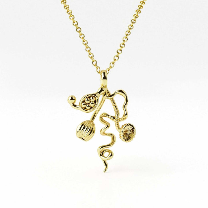 Opercularella Hydrozoan Pendant Marine Biology Ontogenie Science Jewelry
