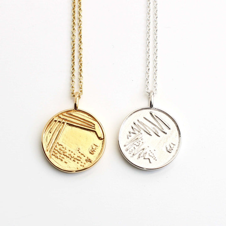 petri plate jewelry custom in gold and silver