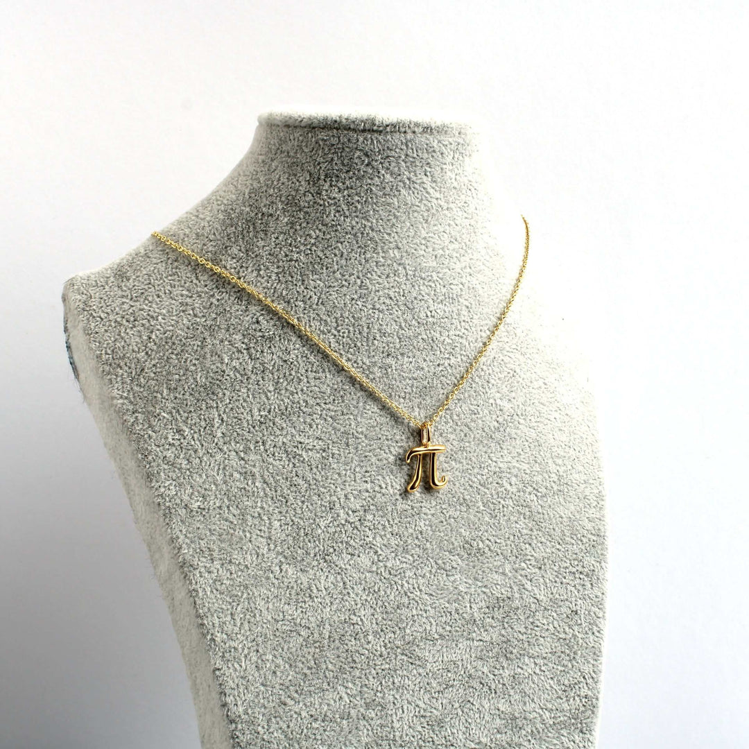 Pi Math Necklace in 14K gold plated brass Ontogenie
