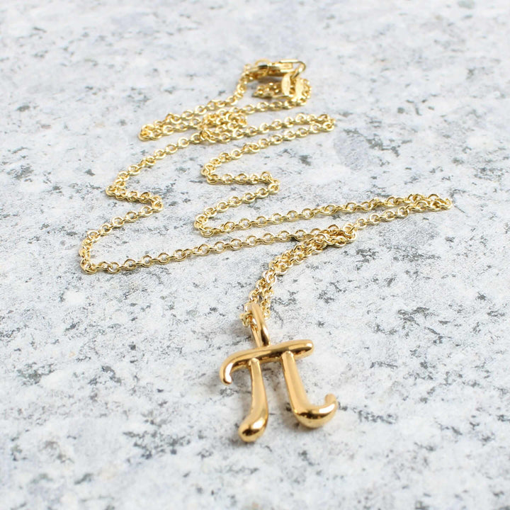 Pi Math Necklace in 14K gold plated brass Ontogenie