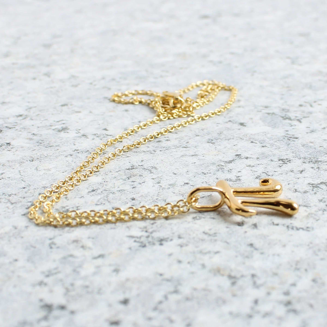Pi Math Necklace in 14K gold plated brass Ontogenie