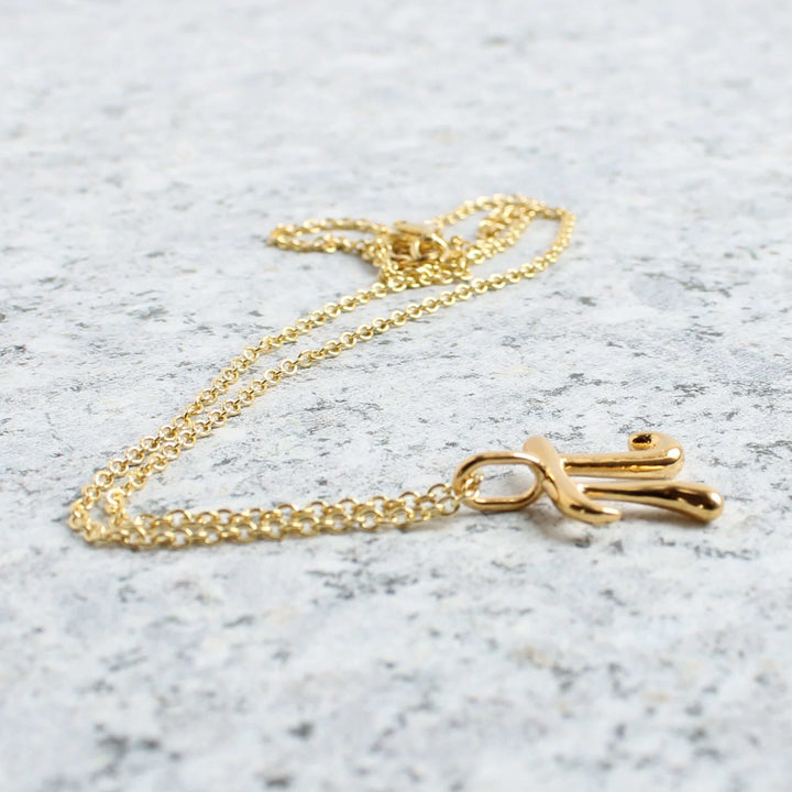 Pi Math Necklace in 14K gold plated brass Ontogenie