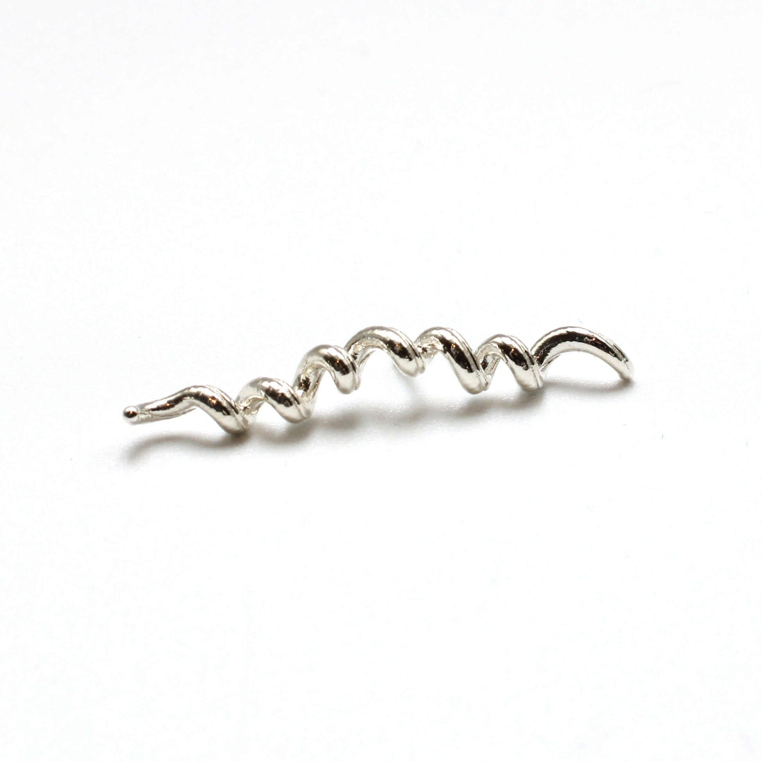 borrelia lyme disease spirochete lapel pin in sterling silver by ontogenie science jewelry