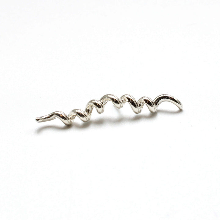 borrelia lyme disease spirochete lapel pin in sterling silver by ontogenie science jewelry