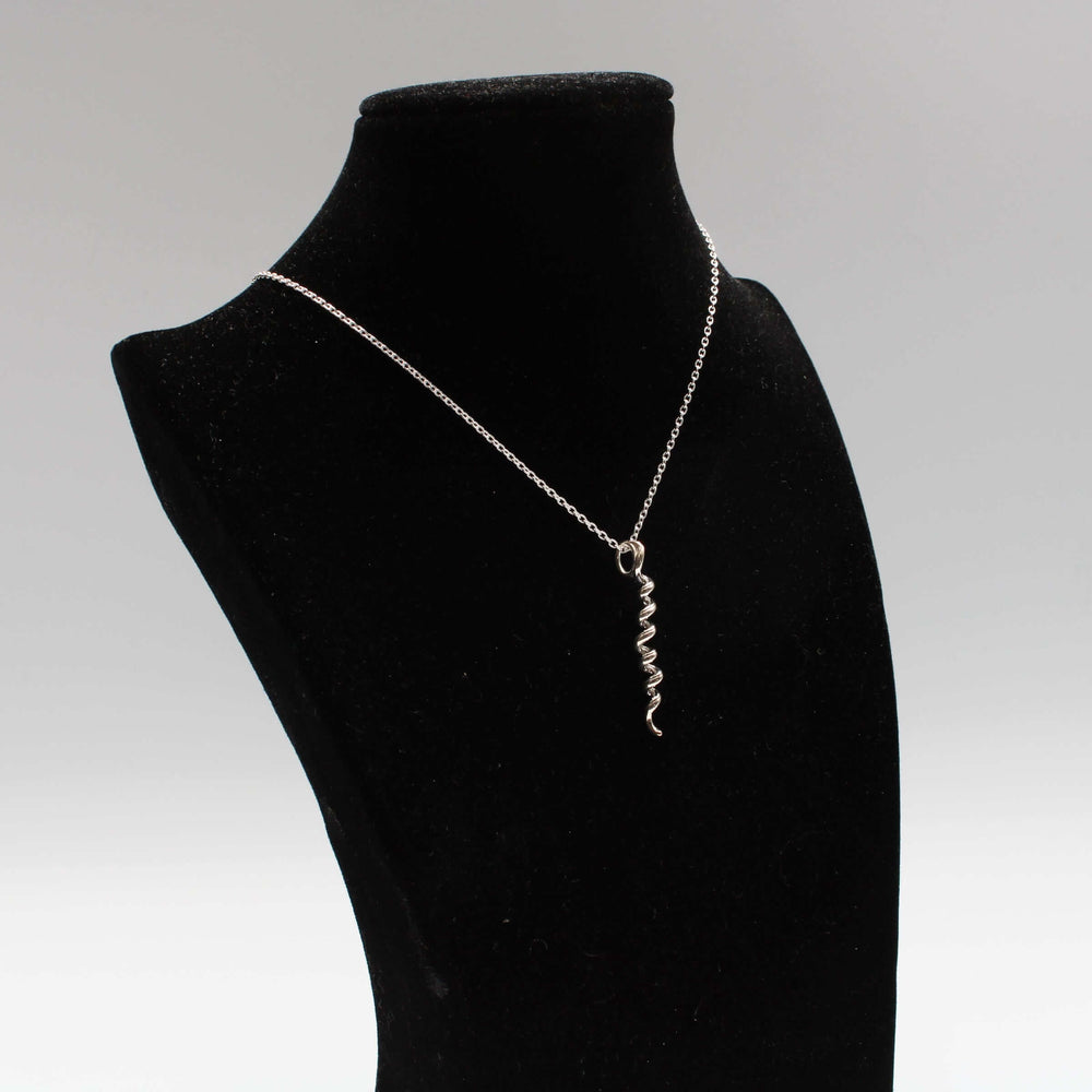 sterling silver spirochete bacterial pendant ontogenie science jewelry