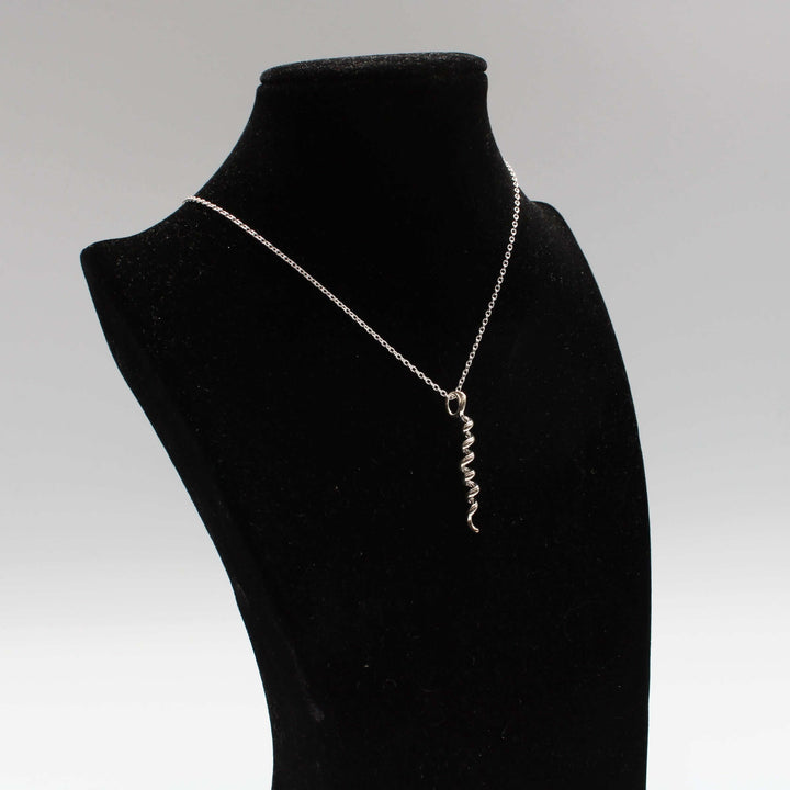 sterling silver spirochete bacterial pendant ontogenie science jewelry