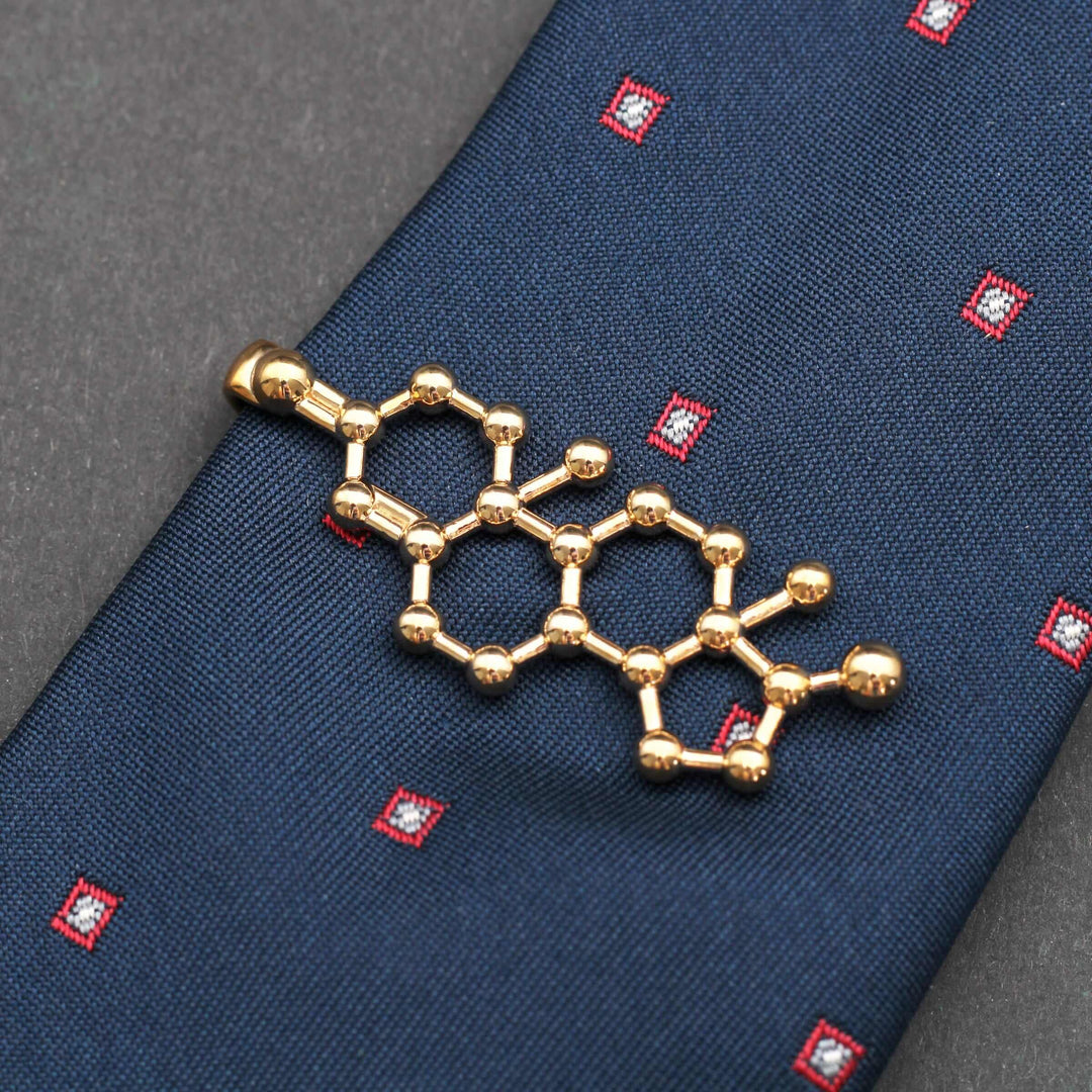 Testosterone chemical structure tie bar in bronze Ontogenie Science JewelryTestosterone chemical structure tie bar in bronze Ontogenie Science Jewelry