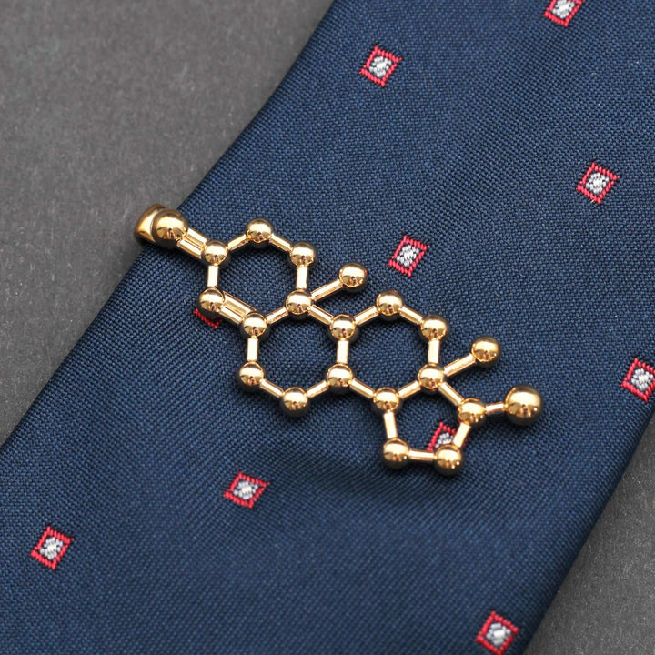 Testosterone chemical structure tie bar in bronze Ontogenie Science JewelryTestosterone chemical structure tie bar in bronze Ontogenie Science Jewelry