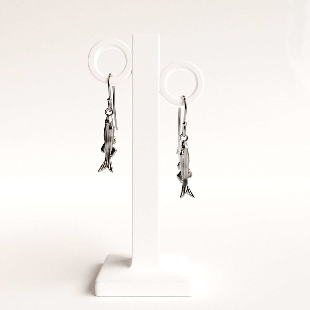 Sterling silver zebrafish earrings model organism biology by ontogenie